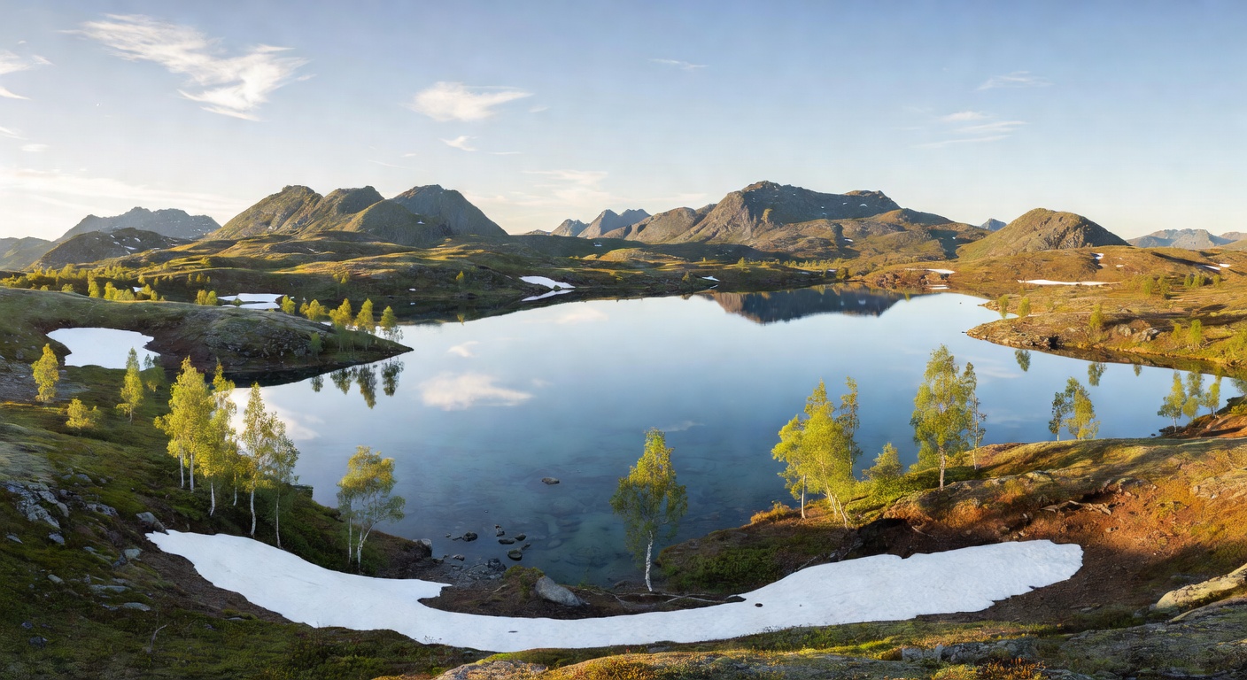 Stunning Finnish mountain landscape with clean Scandinavian natural beauty